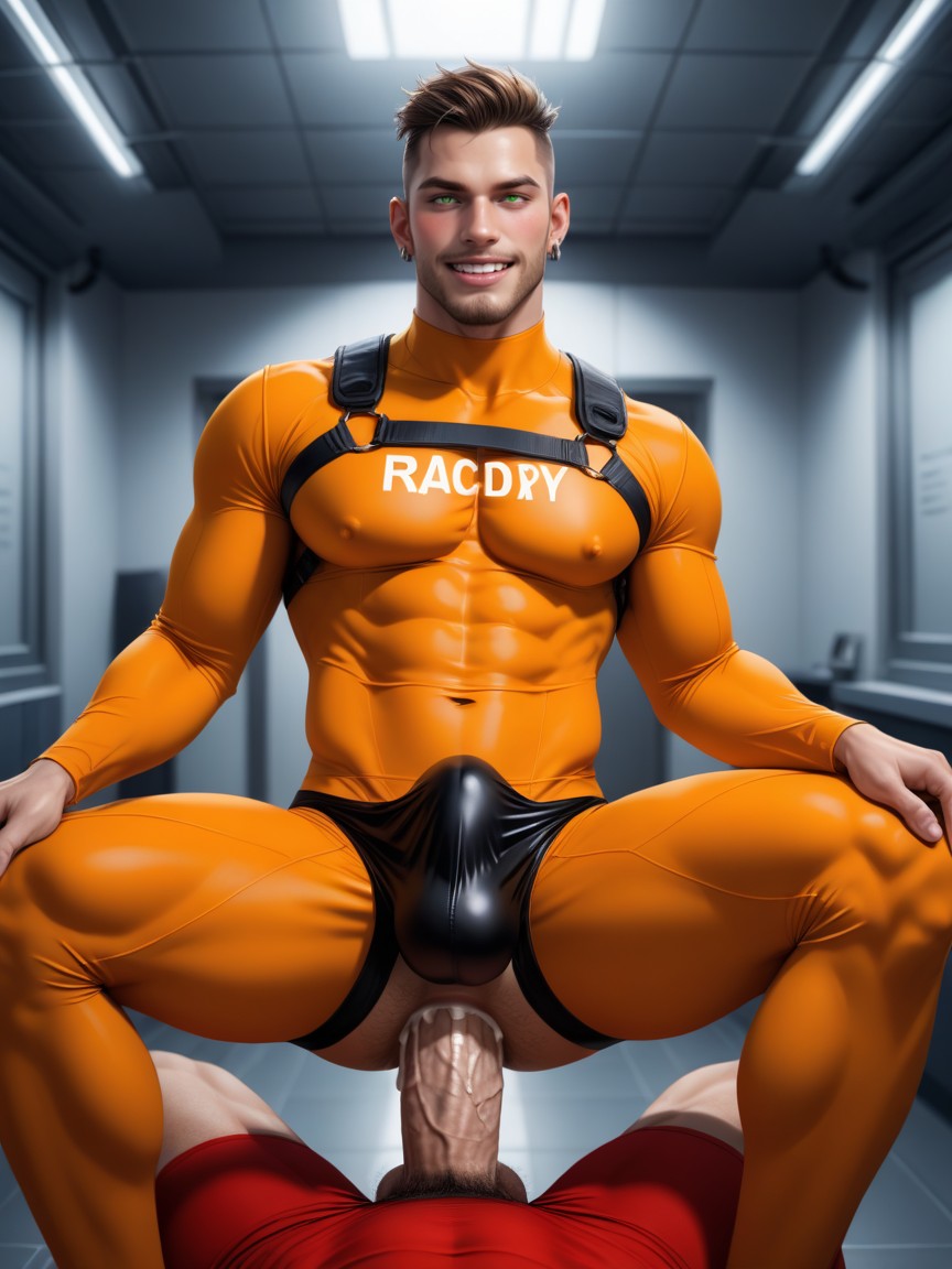 Massive Pecs And Ass, Modèle, Pénis Plus Grand Que Le Corps Porno IA Gay