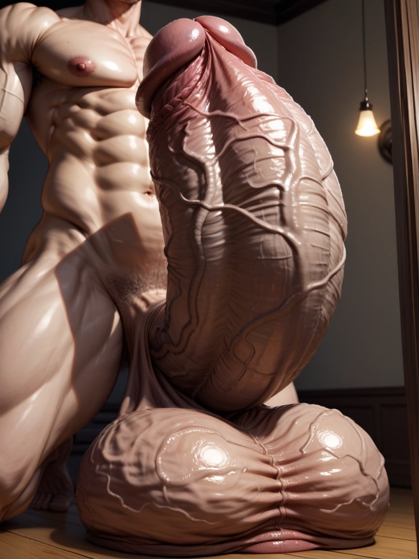 Femboy , Ultra High Details, Enormous Cock Head AI Gay Porn