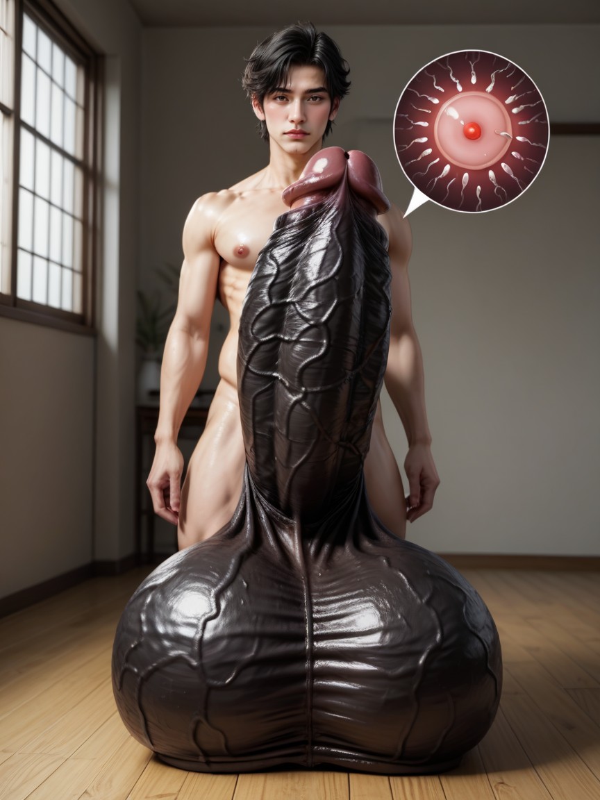 Award Winning Photo, Detailed Black Cock, Glans 게이 AI 포르노