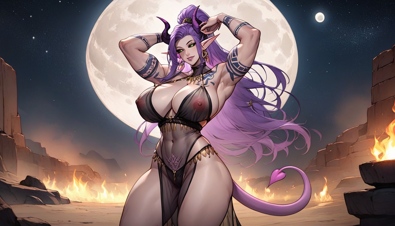 Nipples Visible Through Clothes, Green Eyes, Pale Skinned AI Porn