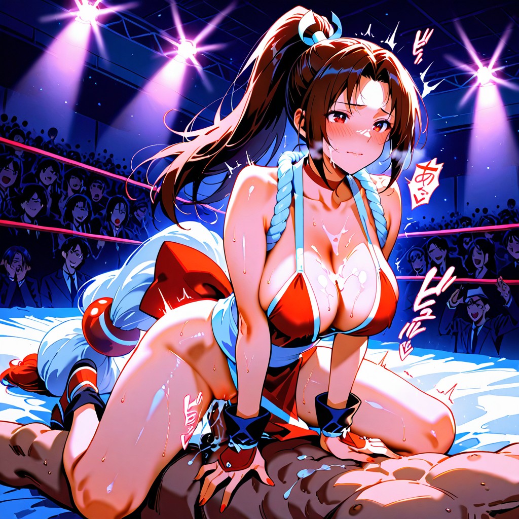 On Top From Front Cowgirl Position Sex, One Frame, Shocking Face Hentai AI Porn