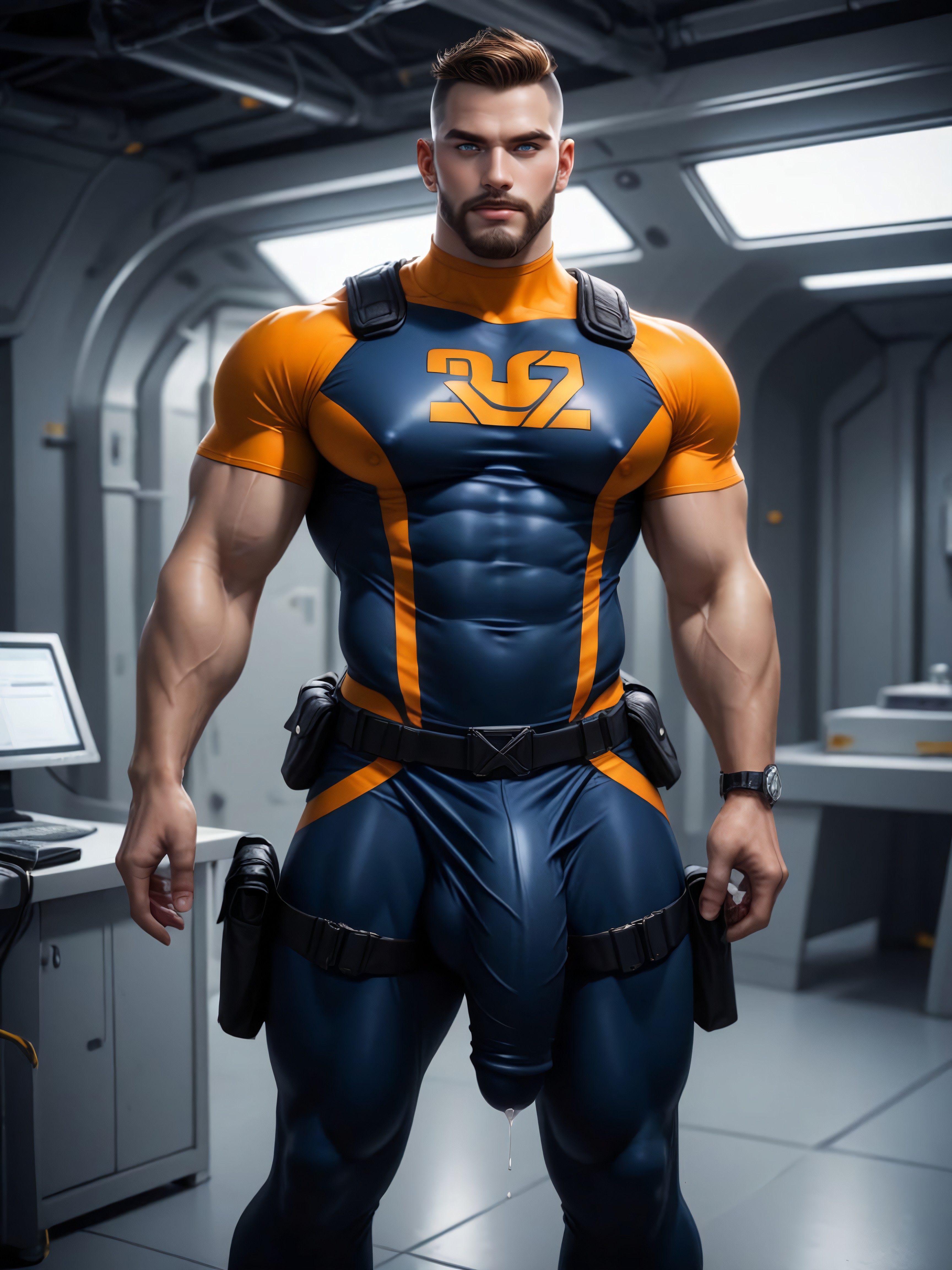 Horny, Caution, Super Tight Second-skin Clothing Pornografia gay com IA