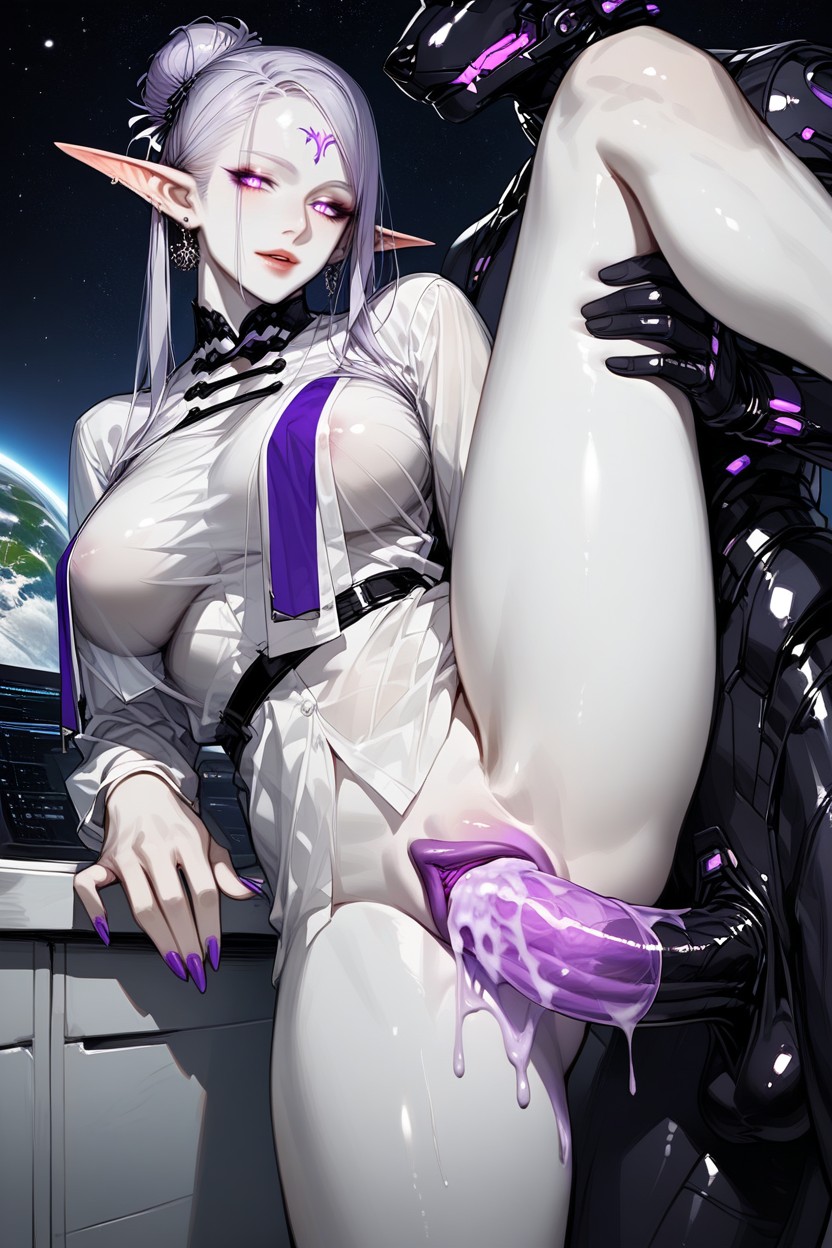 Purple Nails, Female, White Skin Furry AI Porn