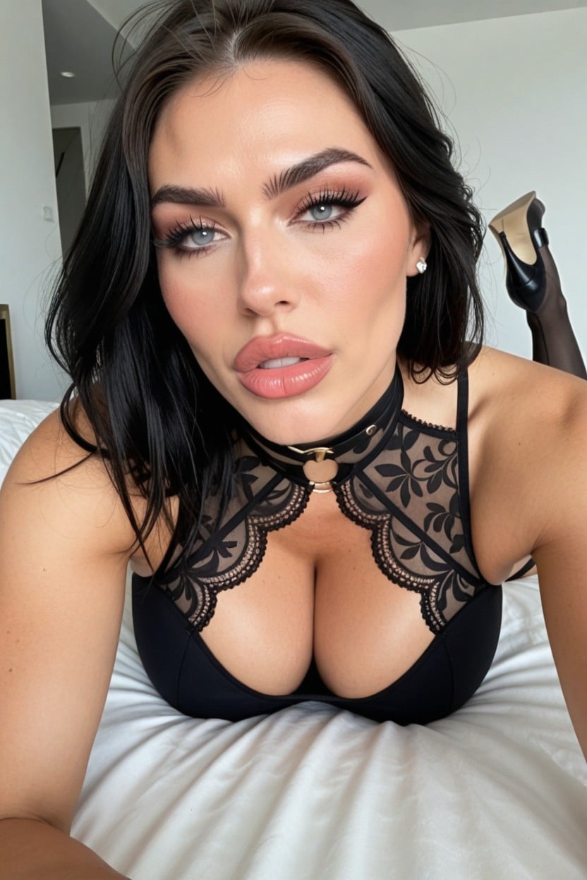 Cleavage, Bobcut Hair, Blushing AI Porn