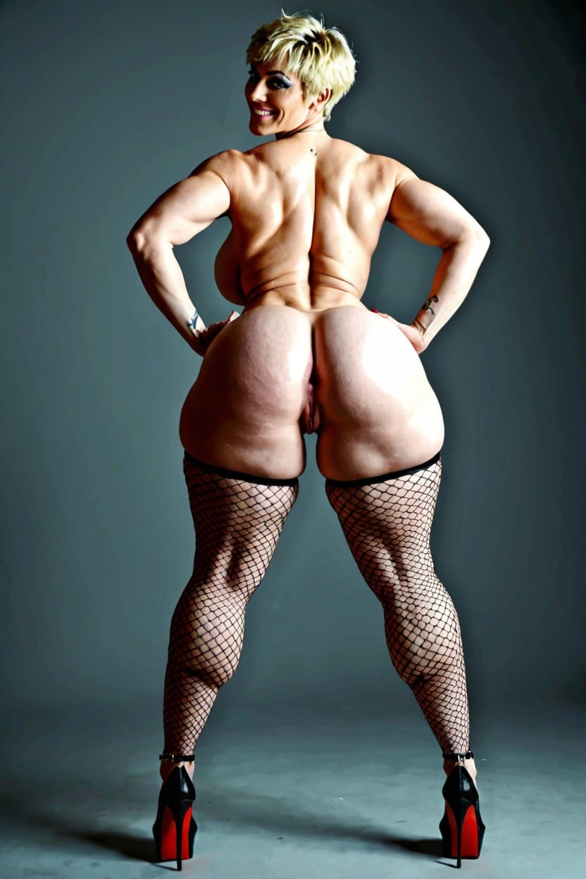 Rear View, Full Body, Pink Lips AI Porn