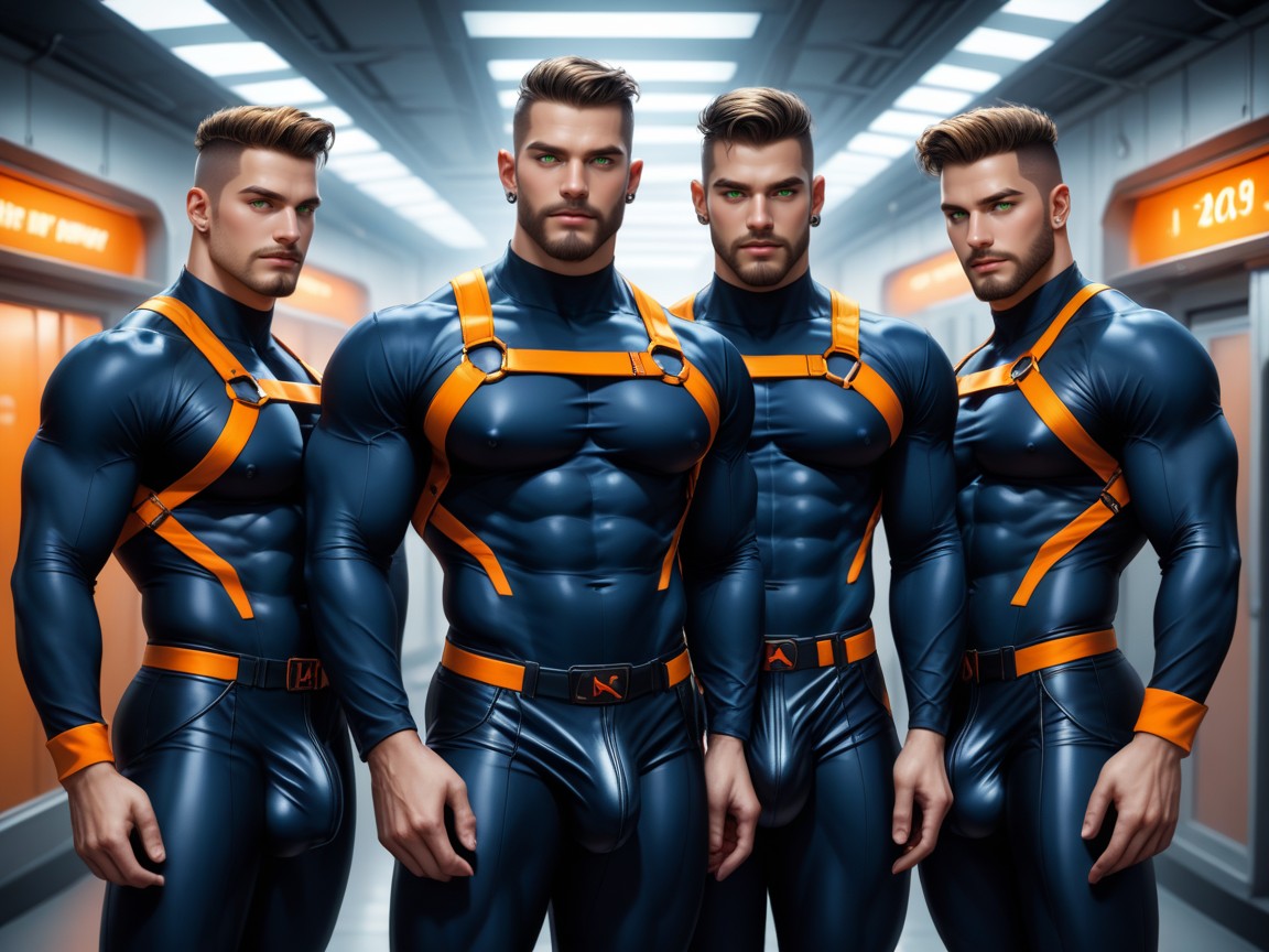Sleek Form-fitting Clothing, Skintight Clothing, Aggressive AI同性恋黄片