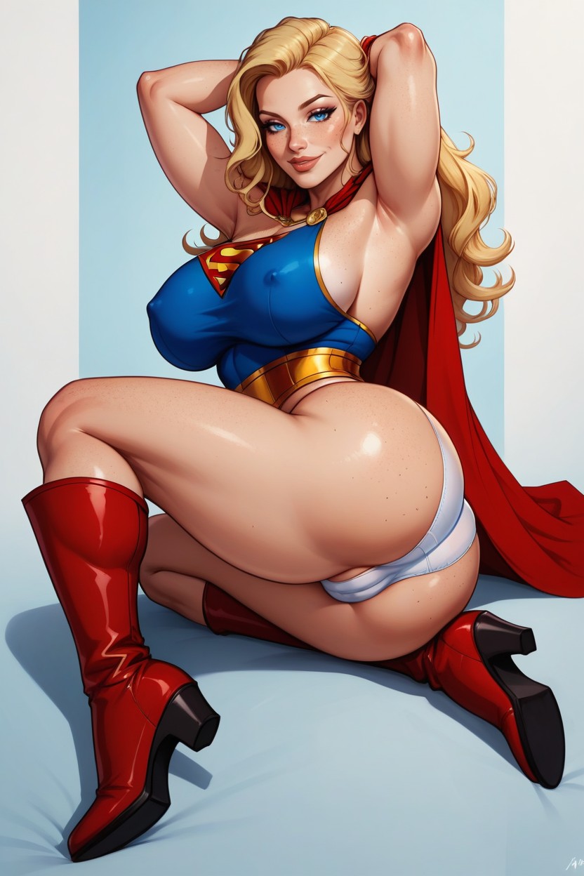 Looking At Viewer, Dc Supergirlplump Lips, Seductive Smile AI Porn