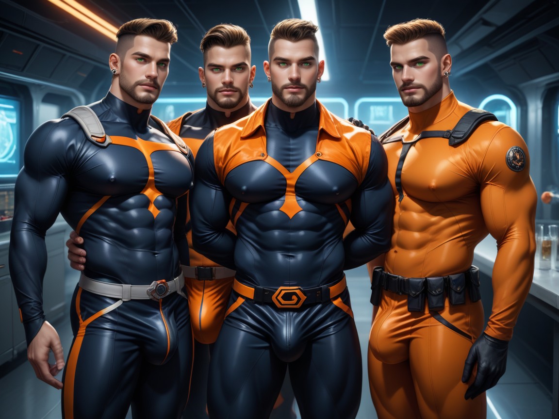 Huge Veiny Bulge, Holster On Thigh, Massive Erect Engorged Nipples Porno gay IA
