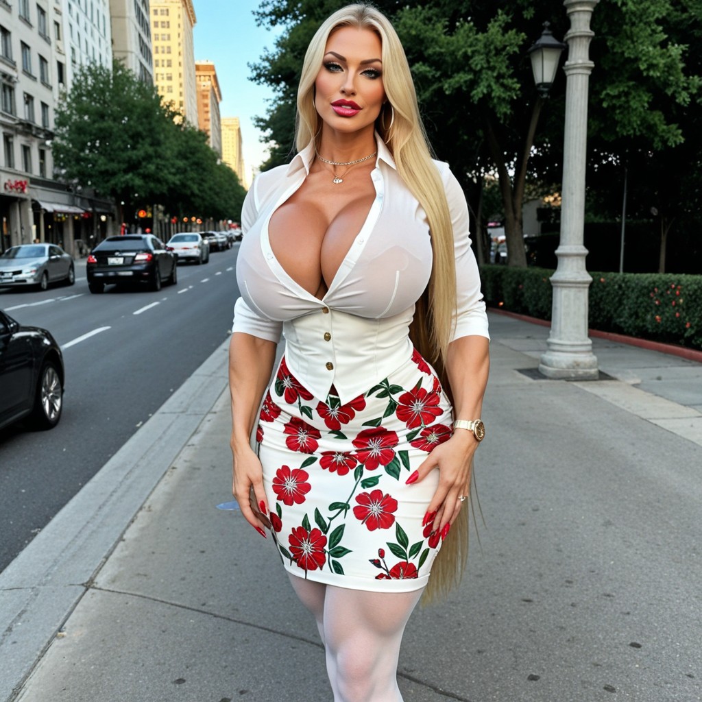 Pecho Colosal, Hyper Muscular, Gargantilla Porno IA
