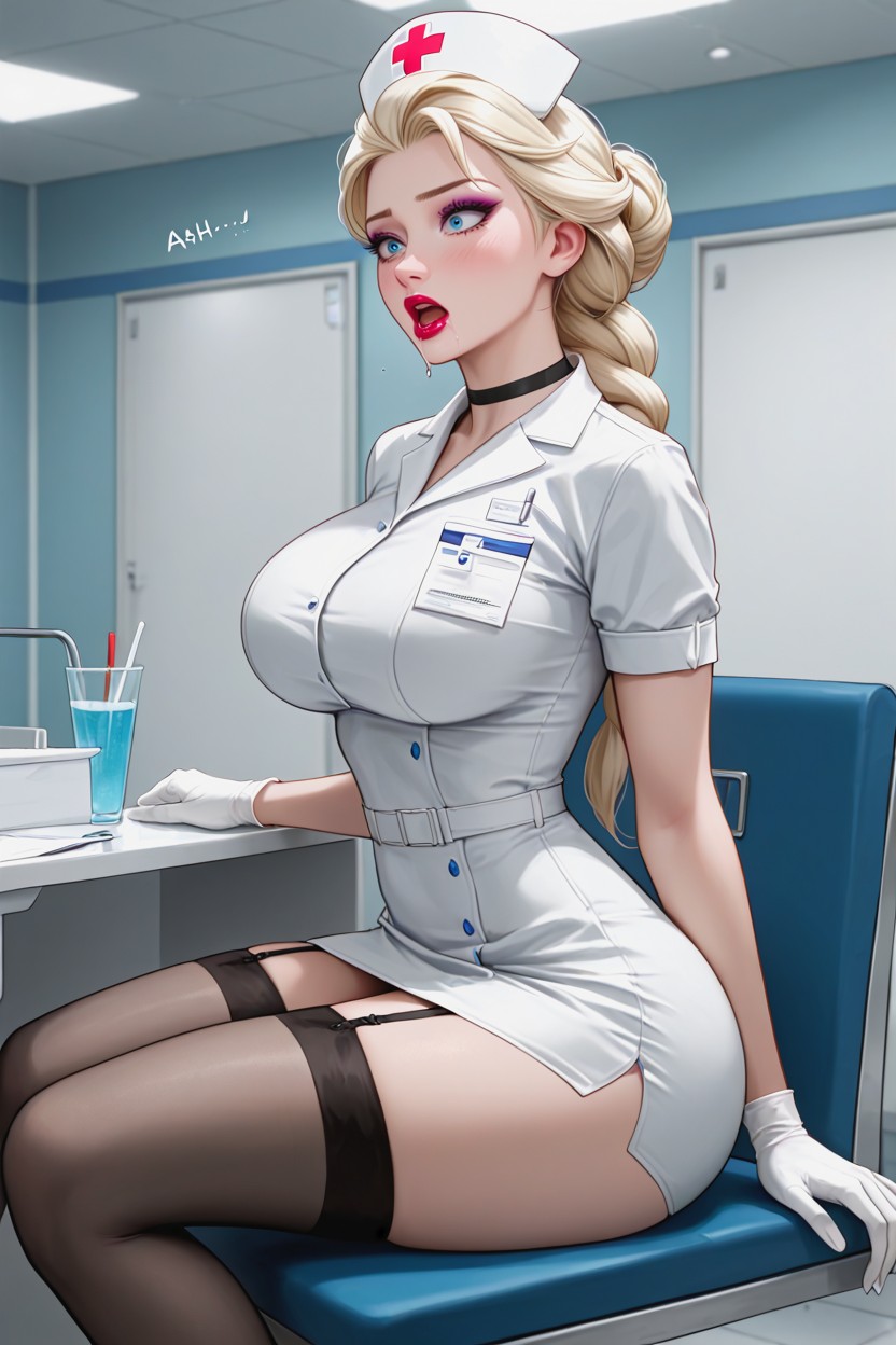 Red Big Lips, Perfect Skin, Hospital AI Porn