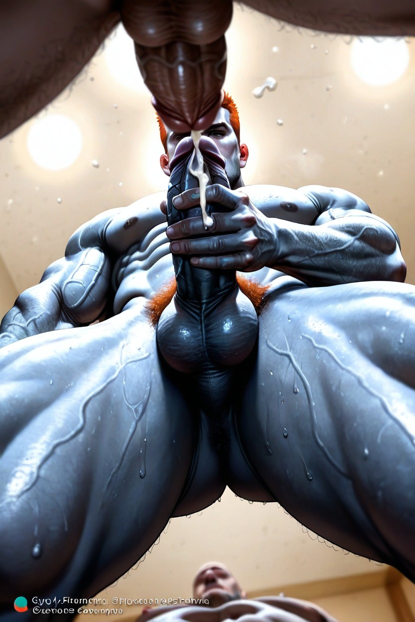 Close-up, Glans, Male Focus Pornografia gay com IA