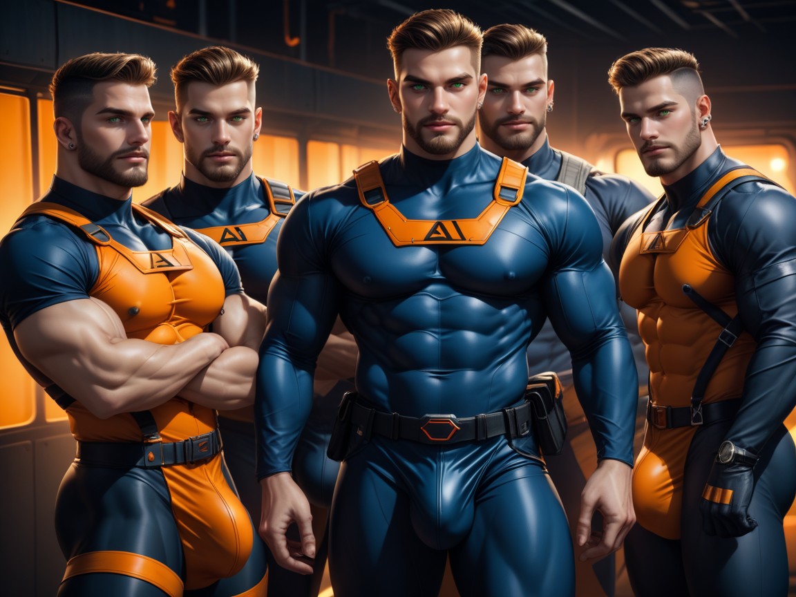 Pierced Ears, Night, Gay AI Gay Porn