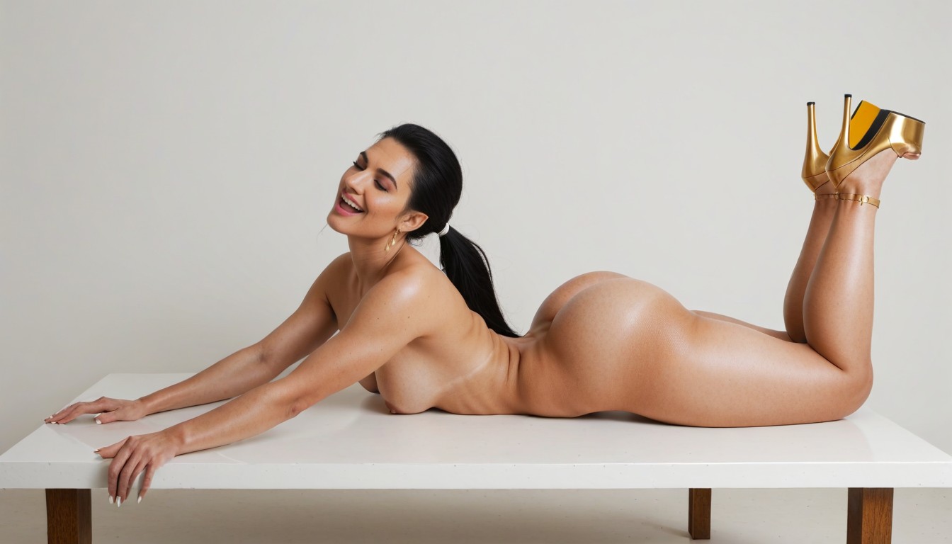 Wide Hips, Small Breasts, Massive Thick Thighs AI Porn