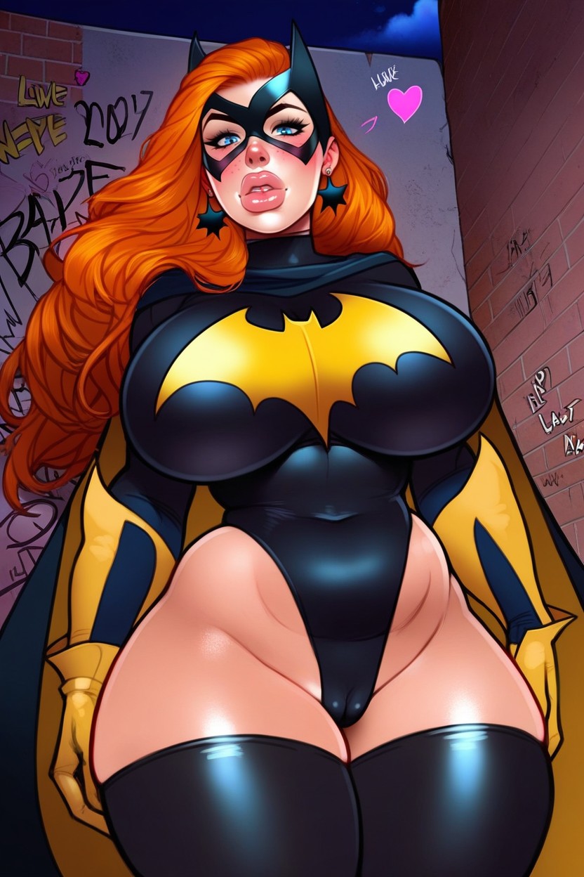Batgirl, Night, Love Hearts AI Porn