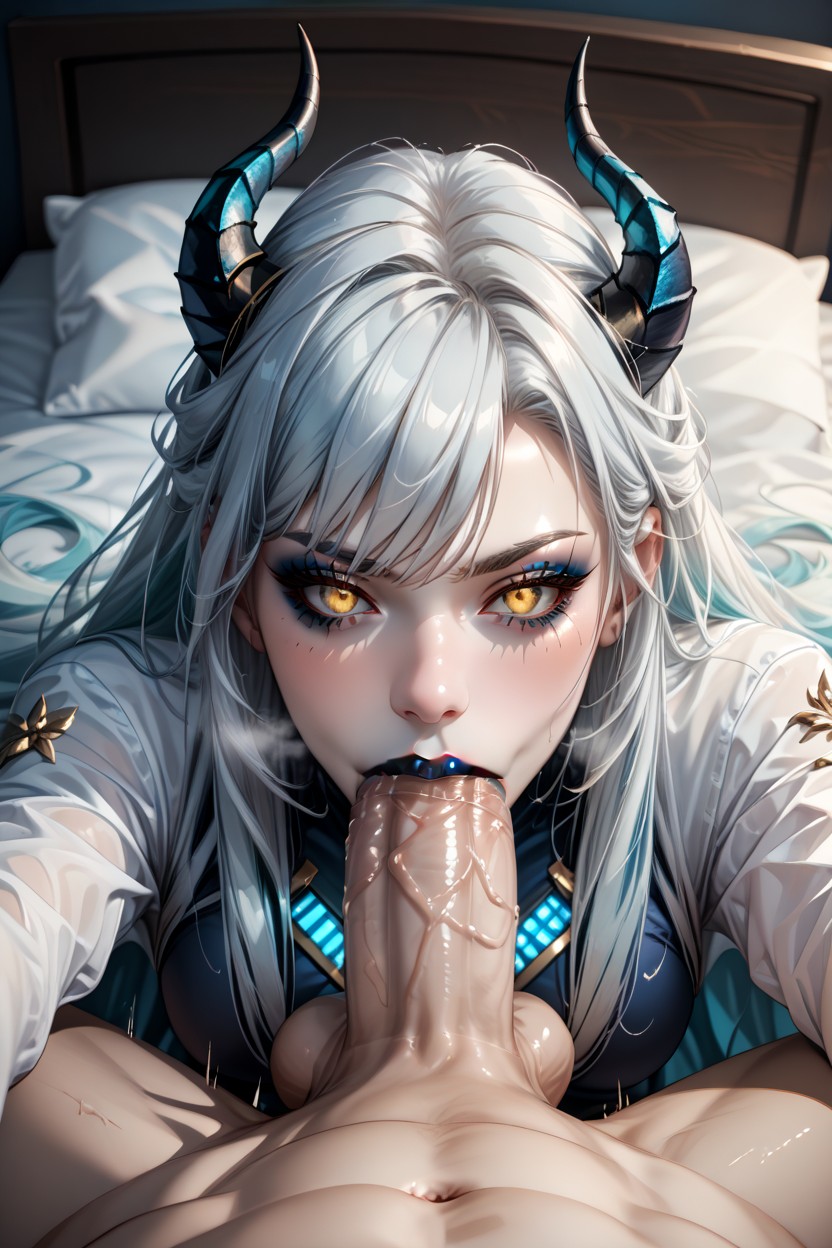 Tan Pale Skin, Half Closed Eyes, Pov Hentai AI Porn