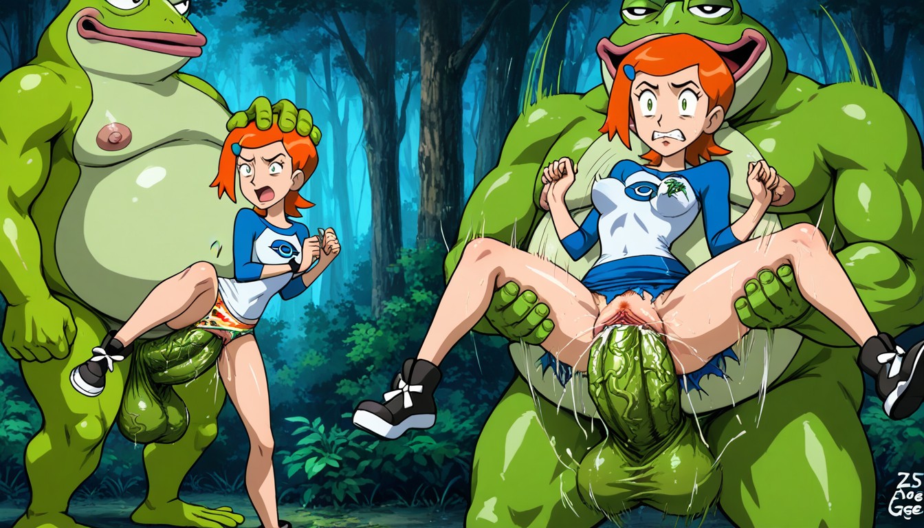 Massive Monster Penis Stretches Her Pussy, Shocked, Desperate Hentai AI Porn