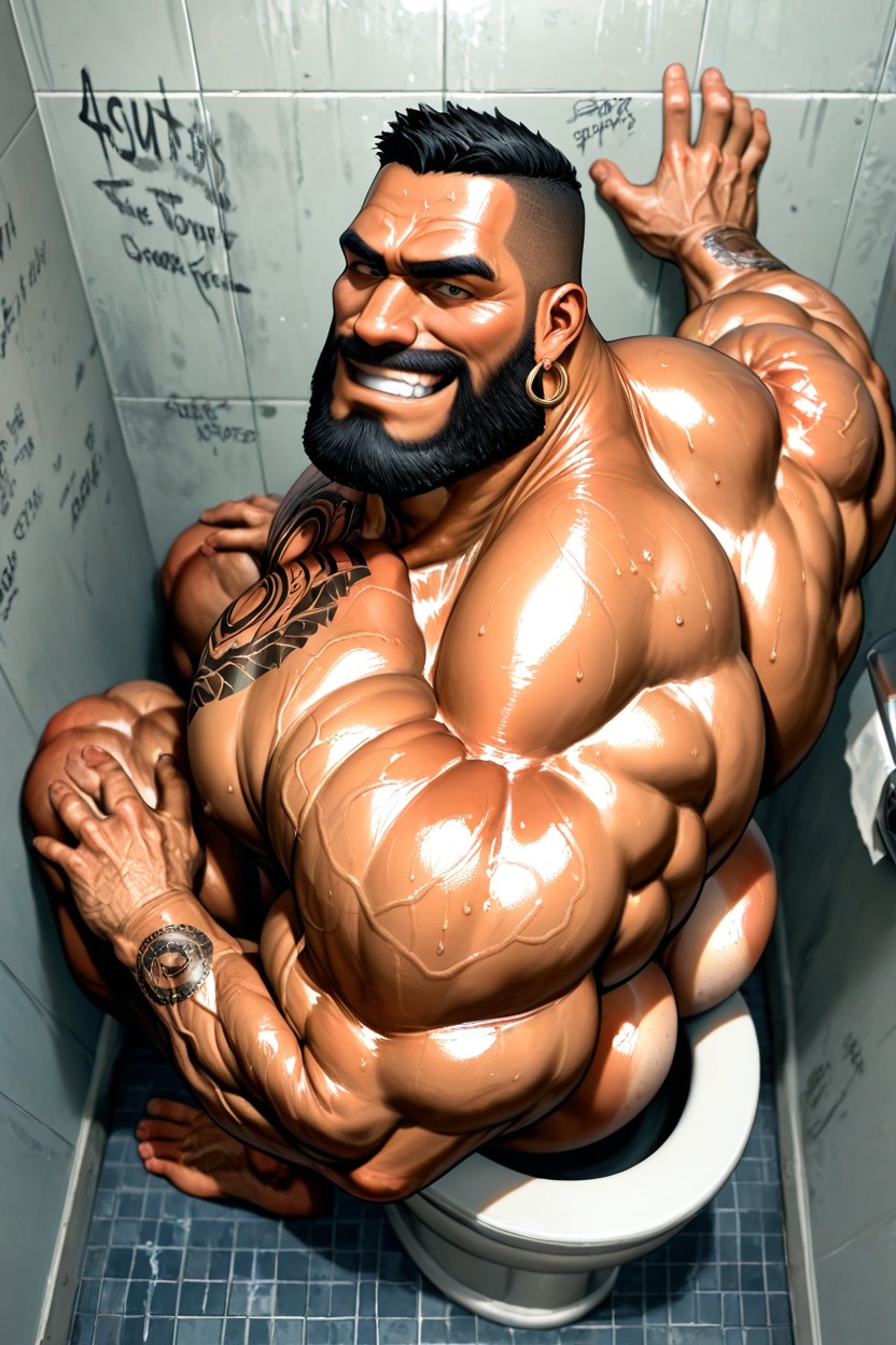 Detailed Muscles, Huge Neck, Bara AI同性戀黃片