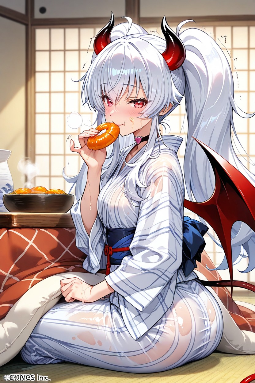 Side View, Laughing, Official Art Hentai AI Porn