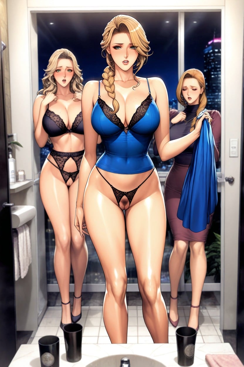 Long Legs, Night, 2 People AI Porn