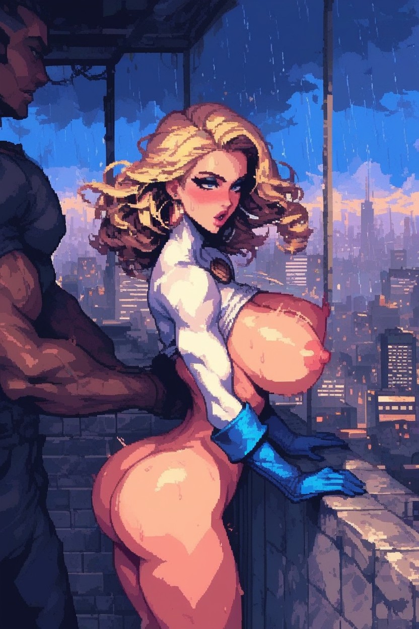 Toned, Bouncing Tits, Cock Outside Hentai AI Porn