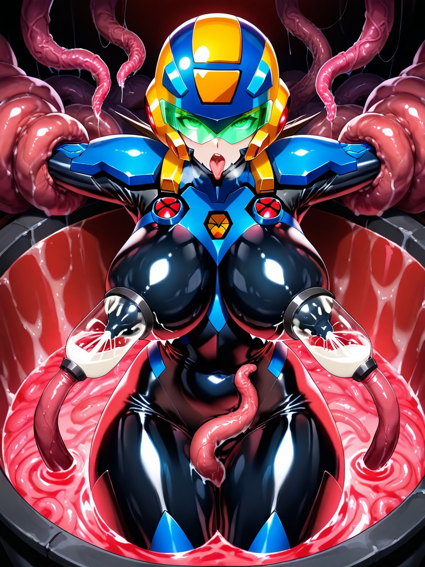 Large Pot Full Of Tentacles, Tentacles Milking Both Breasts, Uncensored Hentai AI Porn