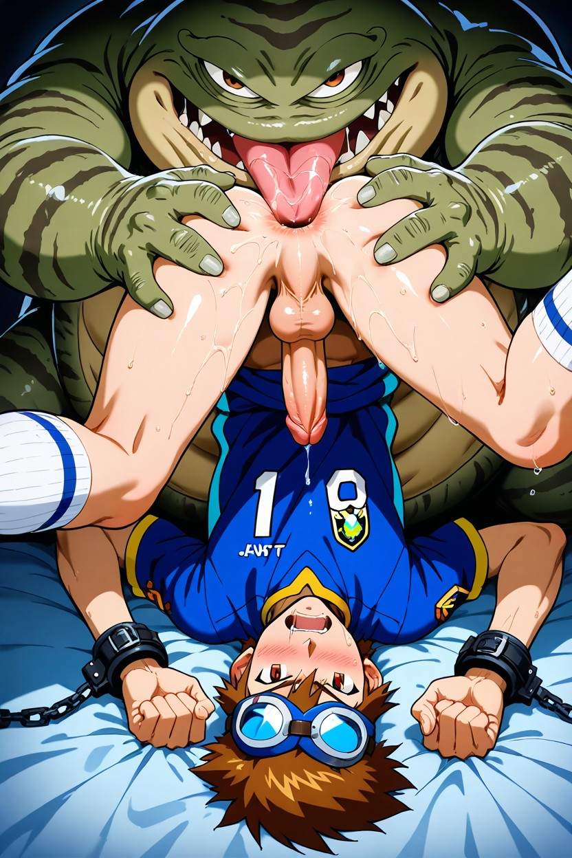 Cock Fondle By Jabba The Hutt, Bottom Up View, Full Nudity AI Gay Porn
