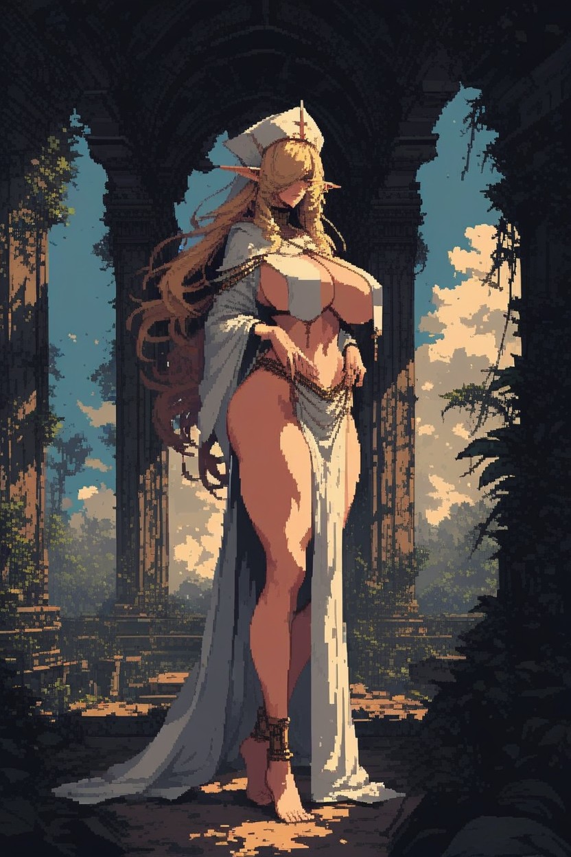 Blonde Hair, Navel Showing, 25+ Hentai AI Porn