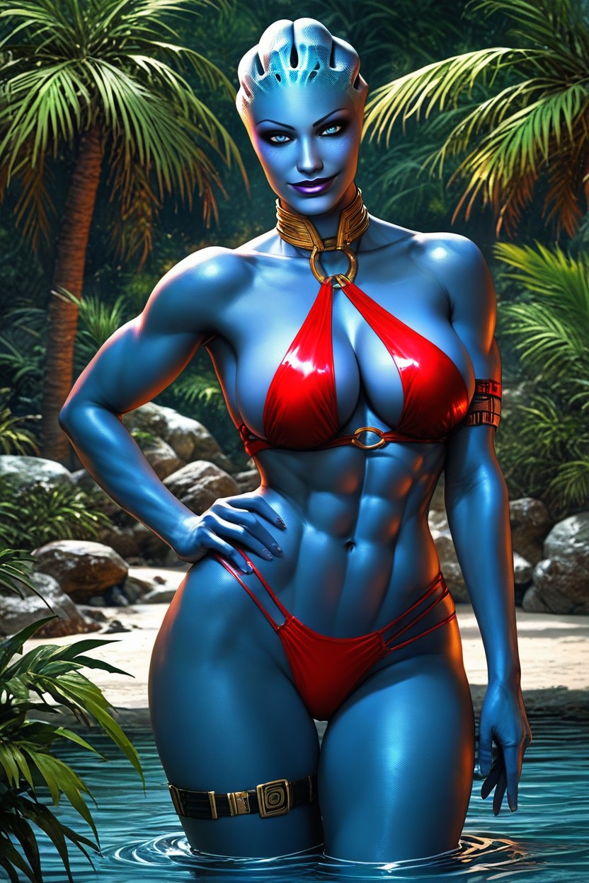Fit Body, Purple Lips, Abs AI 포르노