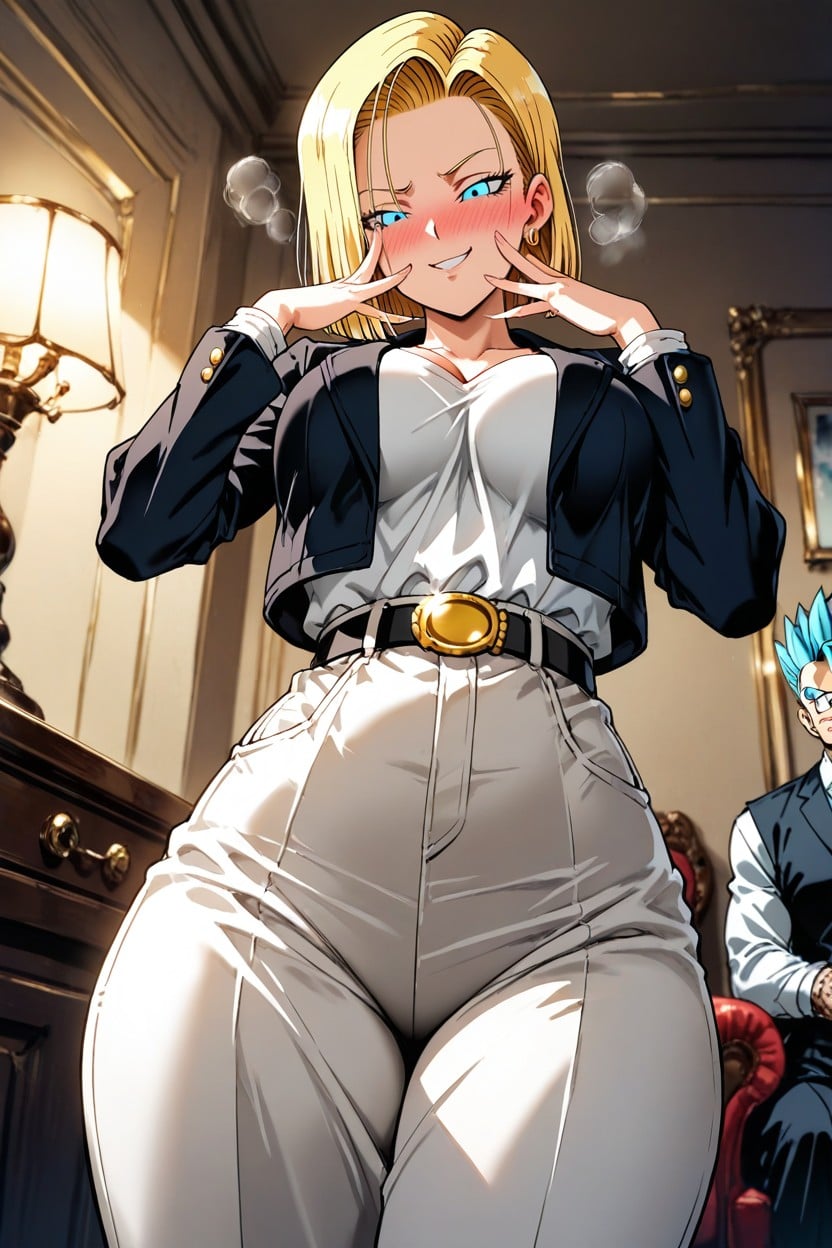 Mischievous (smiling While Blushing), With High Contrast, Their Clothing Hentai AI Porn