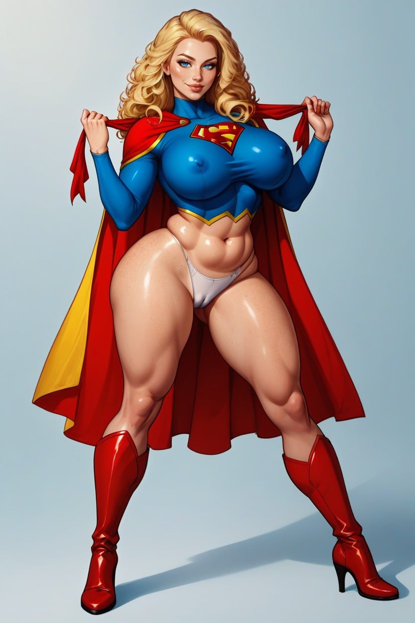 模特姿势, Shaved Cunt, Dc Supergirlplump Lips AI黄片