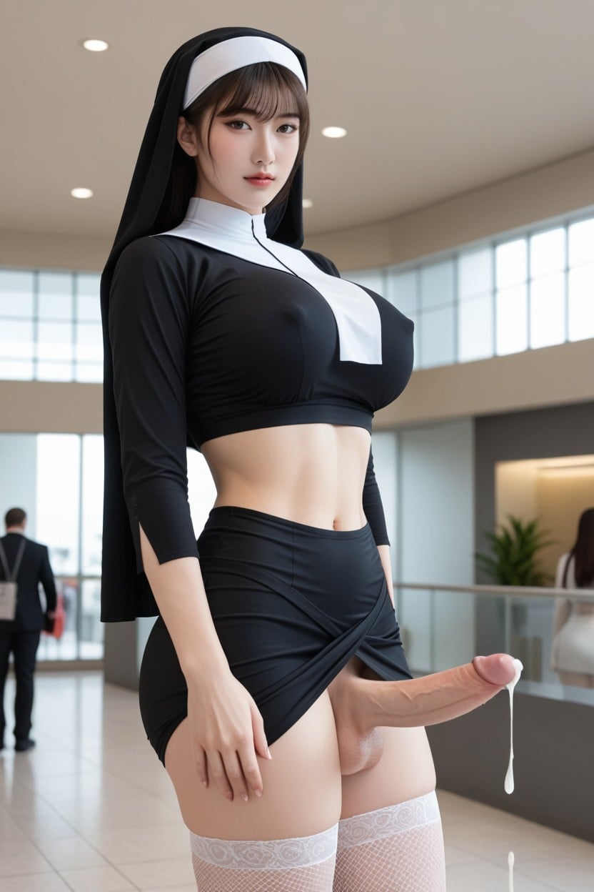 Korean Idol Face, Brunette, Large Round Ass Porno asiático IA