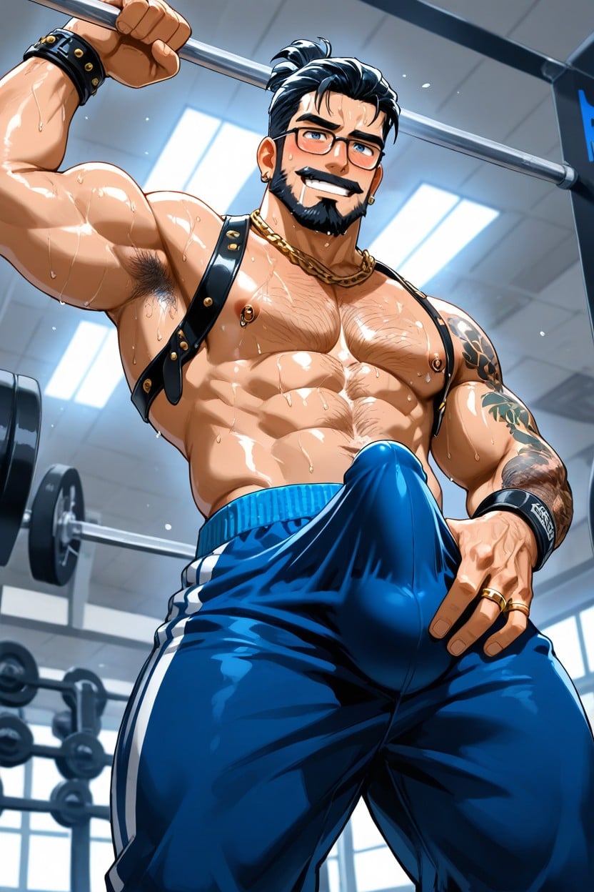 Big Blue Eyes, Huge Cock Bulge, At The Gym Porno gay IA