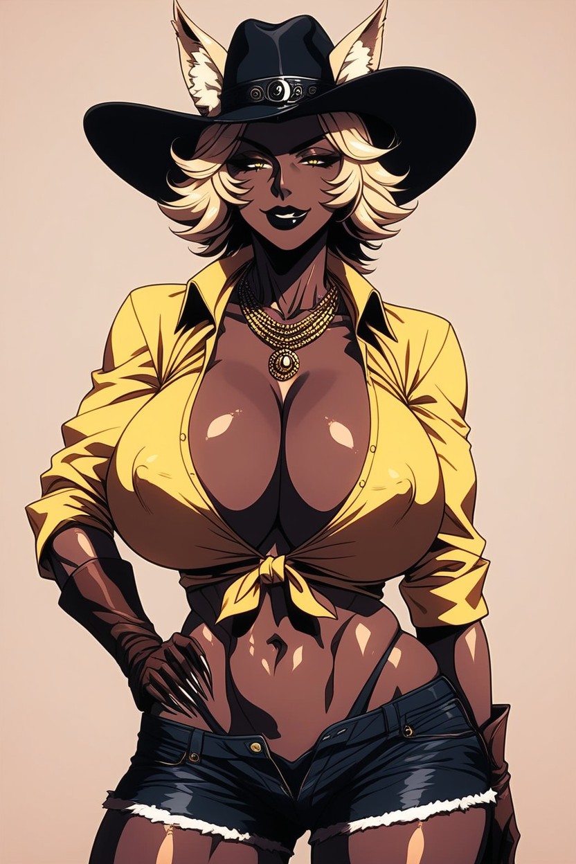 Detailed Face, Big Thighs, Simple Background Hentai AI Porn