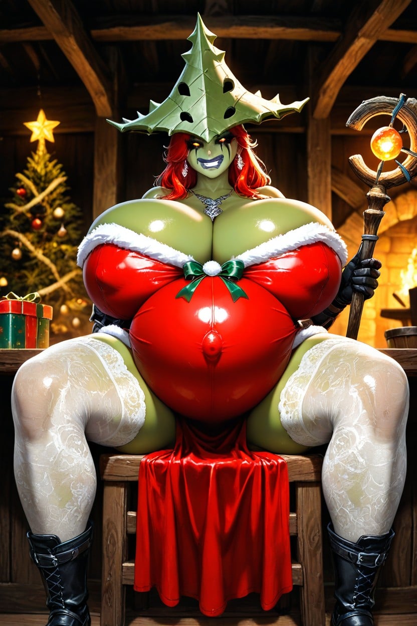 Smile, Model Body, Green Skin Hentai AI Porn