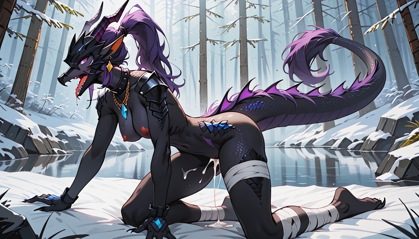 Naked, High Detailed Sketch Style, 25+ Furry AI Porn