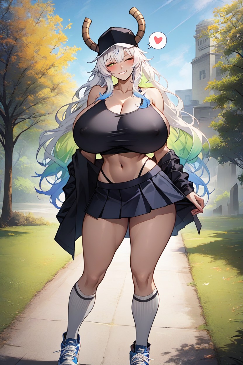 Tight Clothing, Skirt, Dragon AI Porn