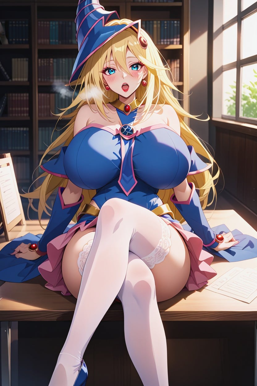 Blush, Crossed Legs, Hyper Breasts Hentai AI Porn
