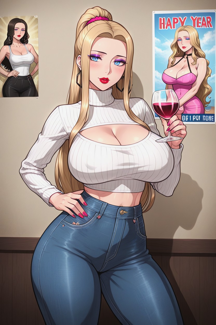 Ultra Detail, Bimbo, Sweater AI Porn