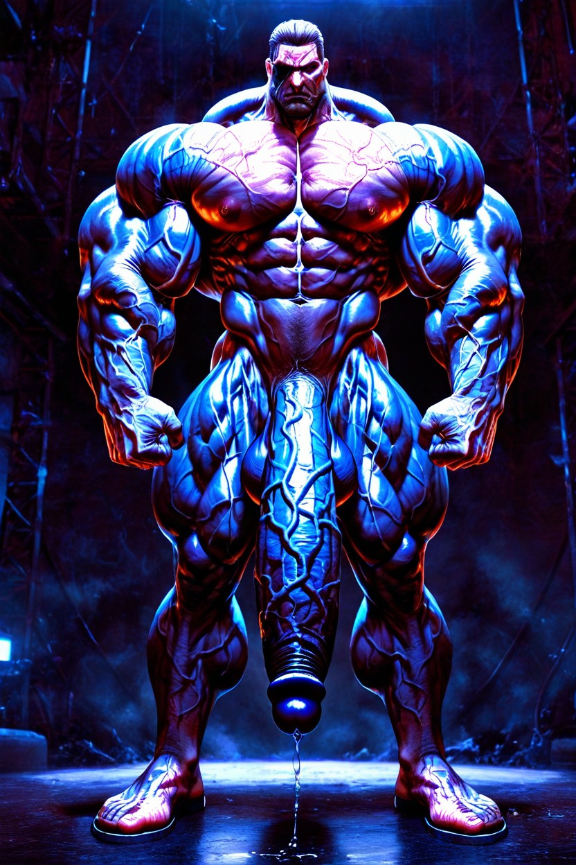 Hyper Veiny Cock, Hyper Huge Thicc Dick, Hyper Huge Muscle Chest Hentai AI Porn
