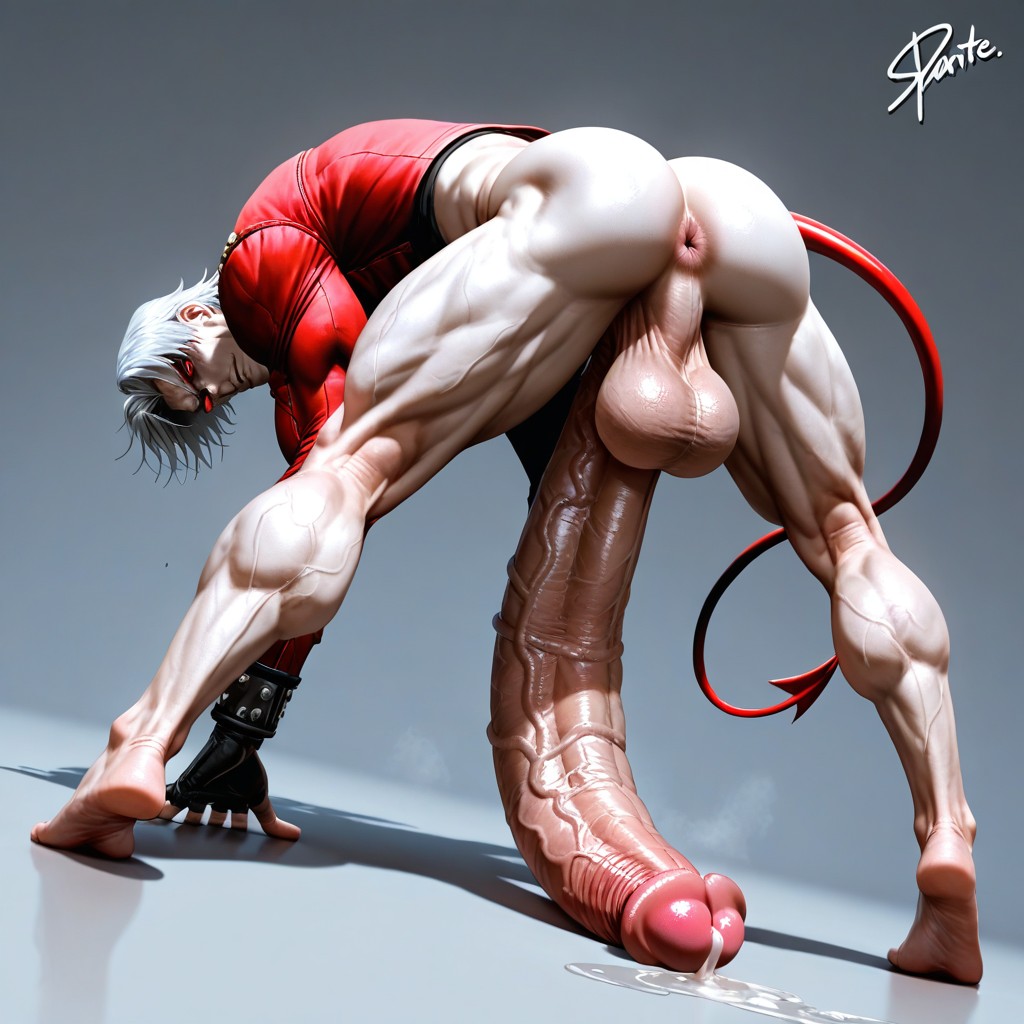 Naked, Hyper Details, Presenting Ass AI Gay Porn