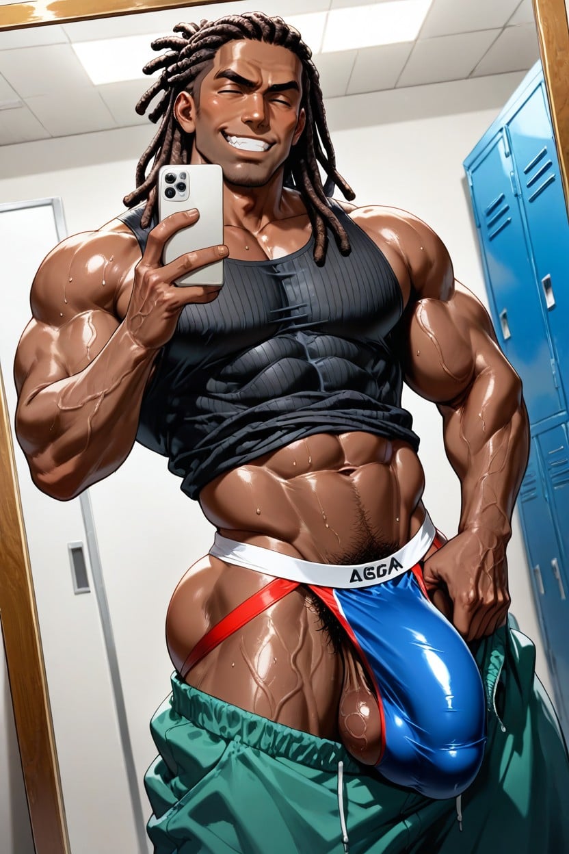 Selfie, Handsome Man, Fit AI Gay Porn
