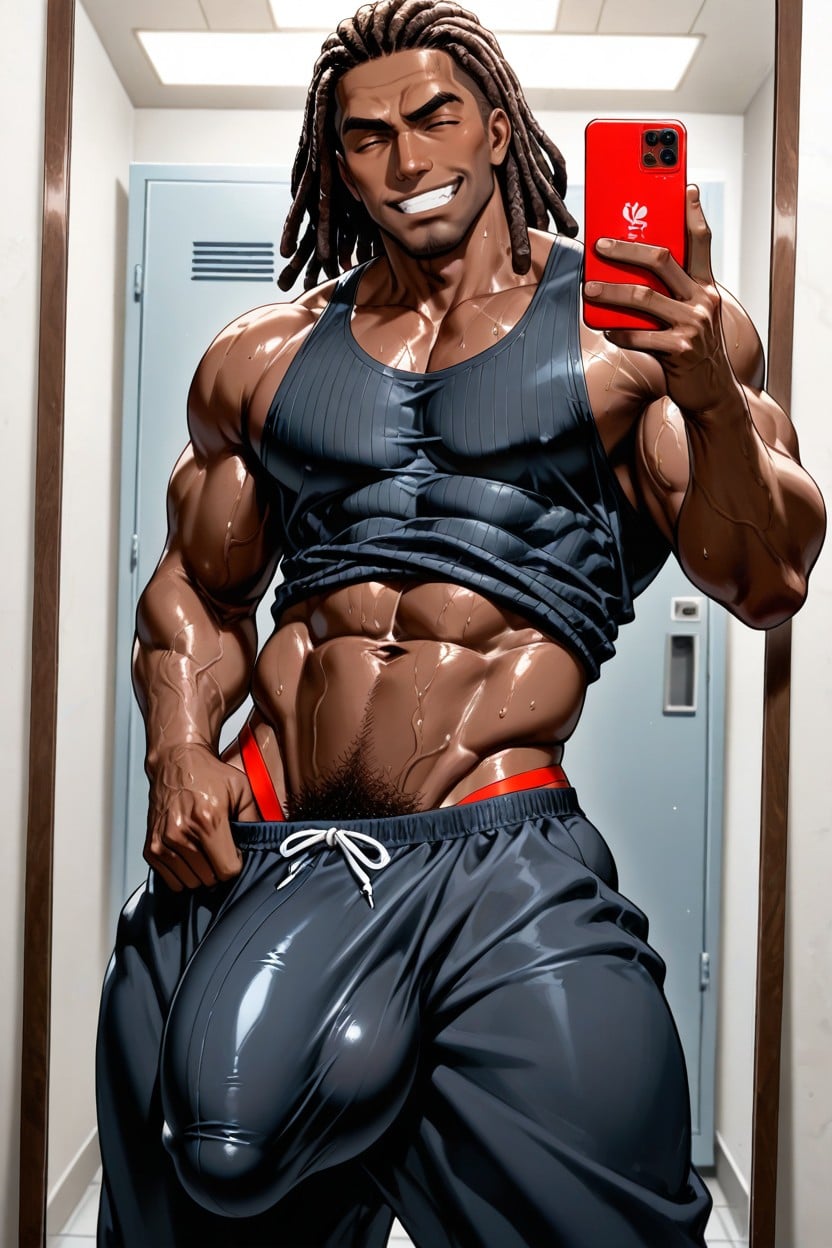 Tank Top, Cock Pouch, Jockstrap Bulge AI Gay Porn