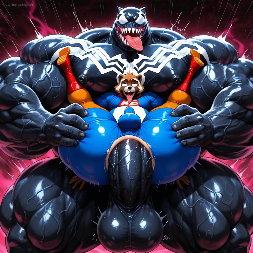 Thick, Venom Bigger Then Raccoon, Venom Lifting Raccoon AI Gay Porn