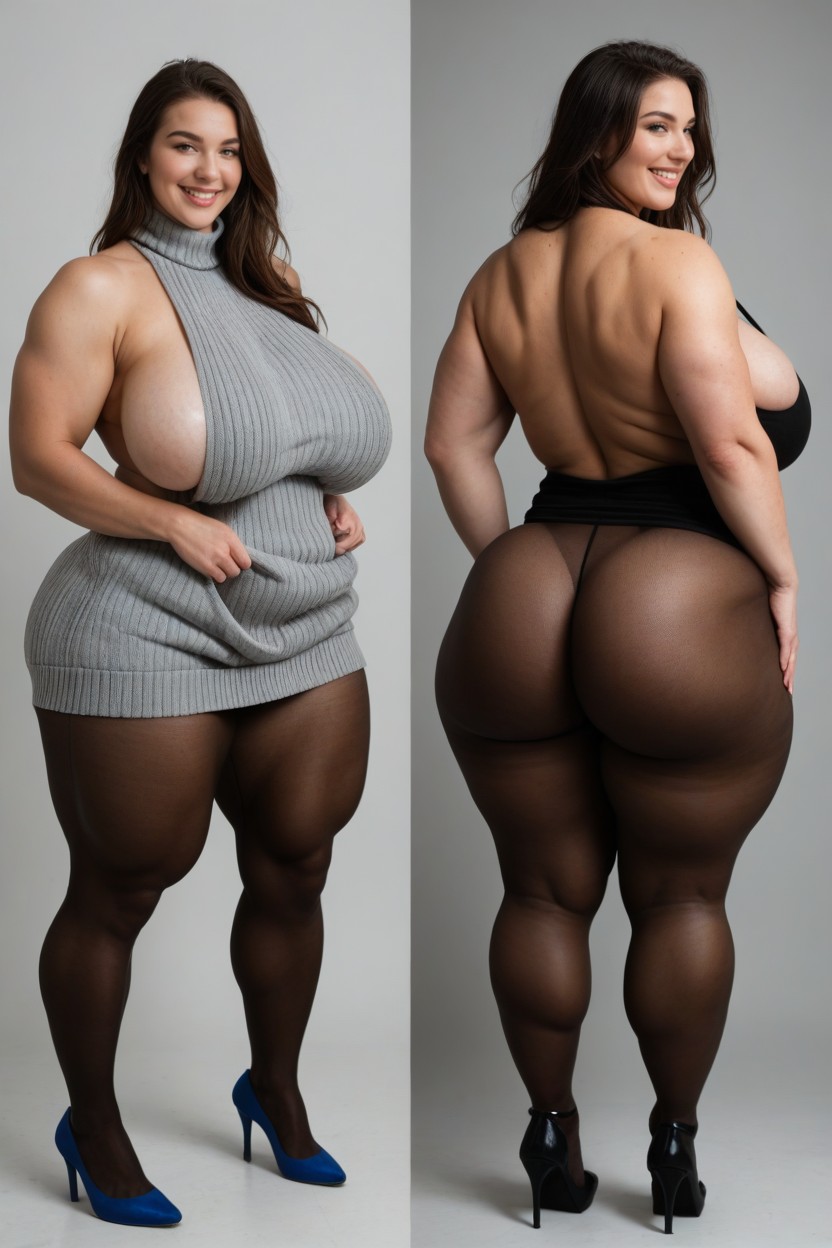 Dark Pantyhose, Dark Pantyhose, Super Giant Tits AI Porn