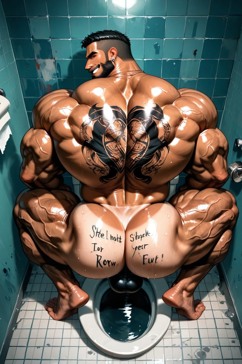 Detailed Muscles, Underwear Dropped On Floor, Big Adam's Apple AI Gay Porn