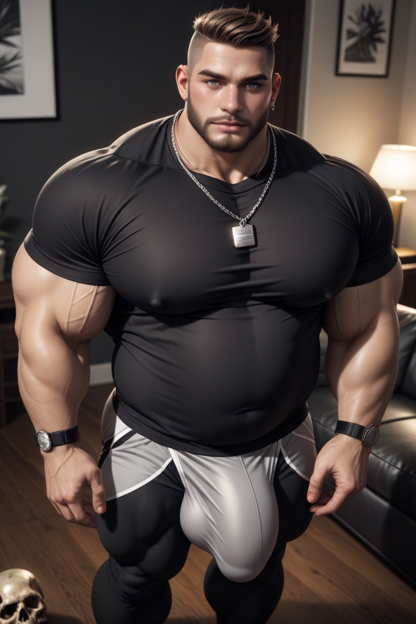 Hyper Bulge, Massive Long Bulge, Wide Shoulders AI Gay Porn