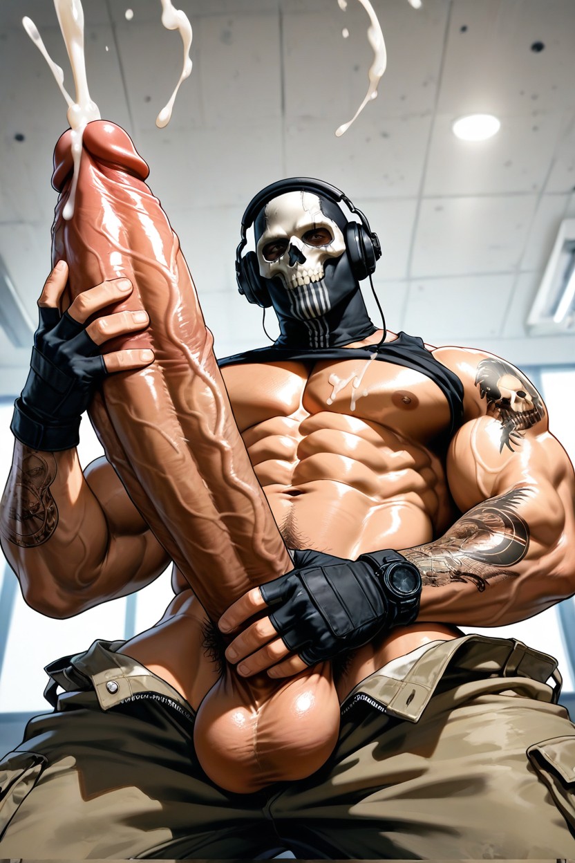 Stomach, Muscular Male, Pants AI Gay Porn