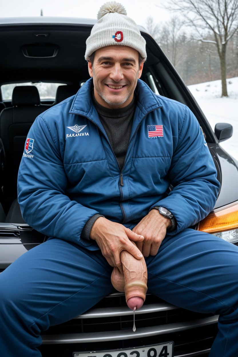 Hard Dick, Convertible Sport Car, Thick Thighs AI Gay Porn
