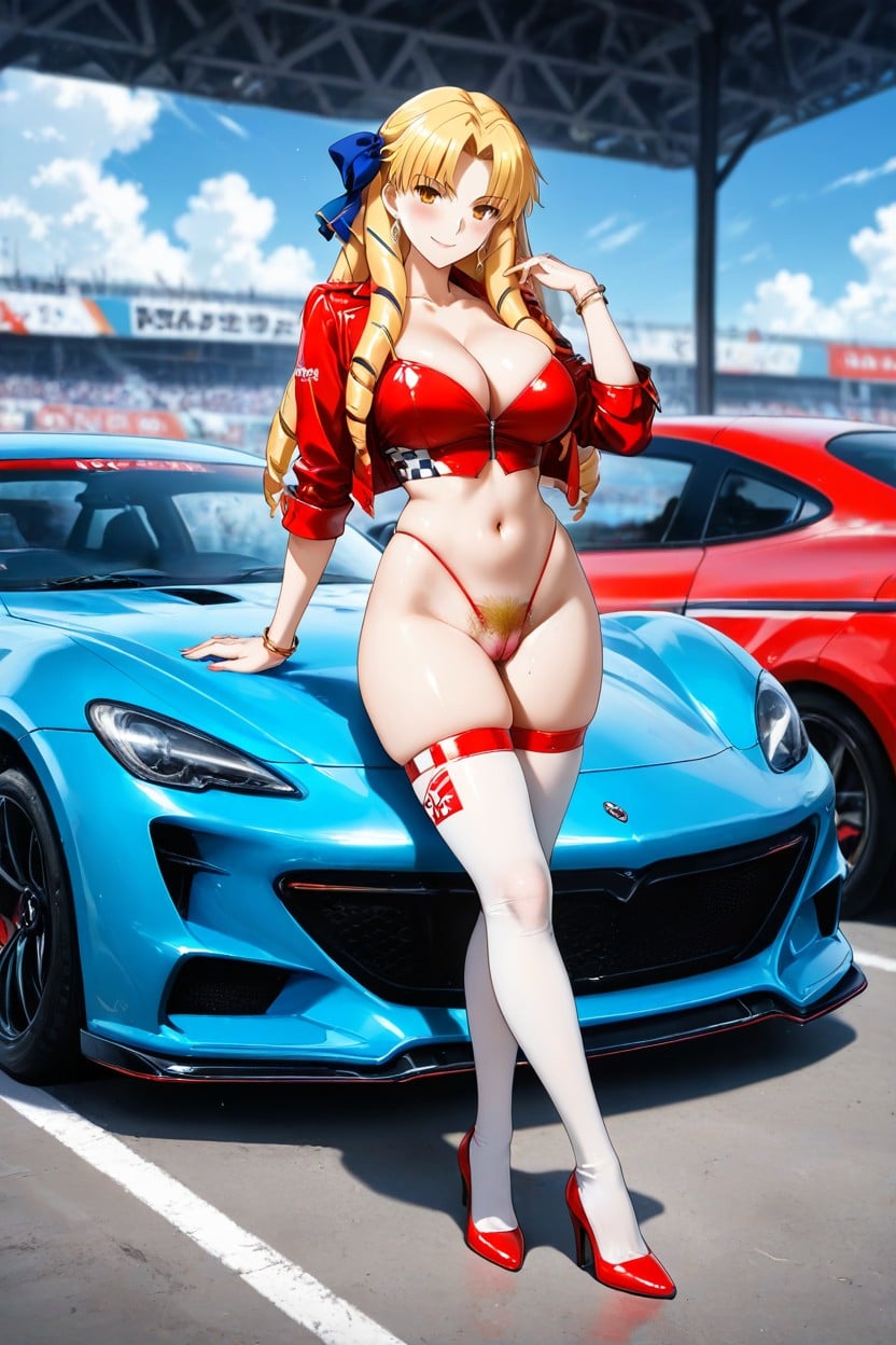 Smile, Thighs, Crop_top Hentai AI Porn