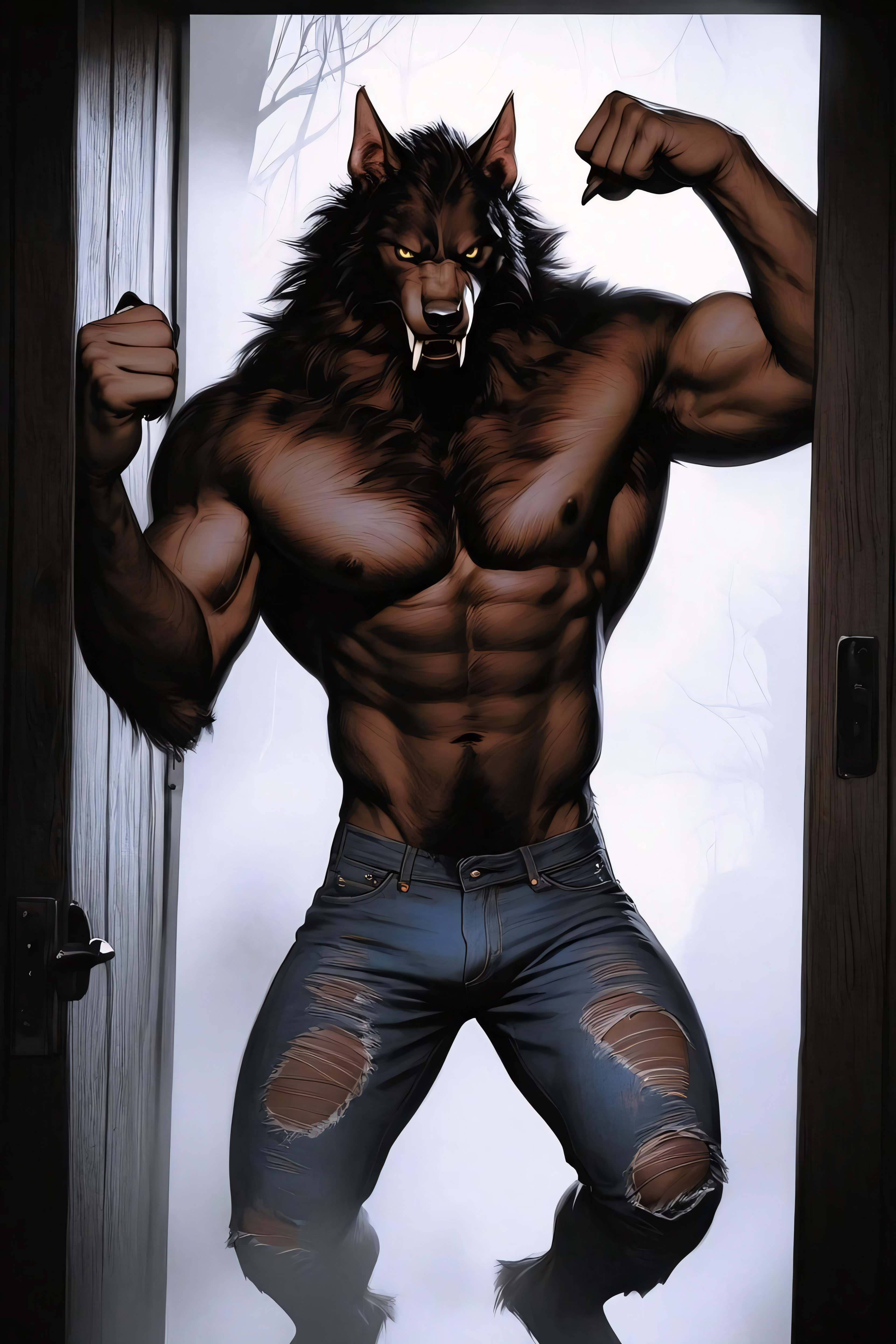 Desaturated Cool Tones, Hyper-realistic, Highly Detailed AI Gay Porn